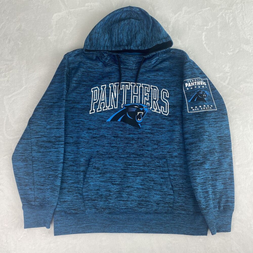 NFL Carolina Panthers Graphic Sweater Adult Extra Large Blue Hoodie Sweatshirt